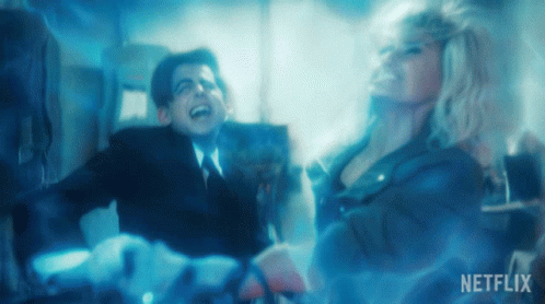 Netflix Ad Man And Woman Laughing GIF