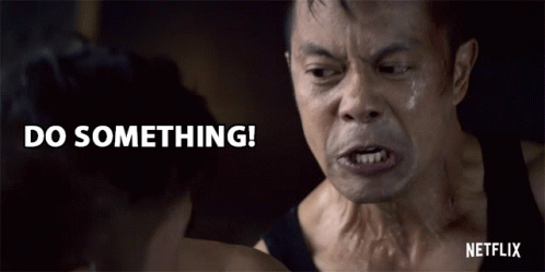 Netflix Ad Man Making Face Do Something