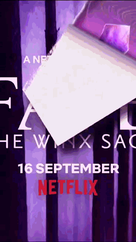 Netflix Ad Purple Background White Square