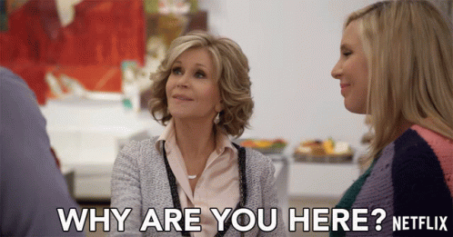 Netflix Ad Two Women Talking Why Are You Here