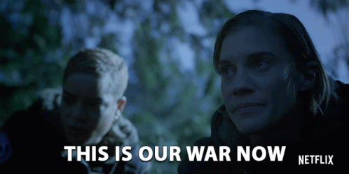 Netflix Ad Woman And Man This Is Our War Now GIF