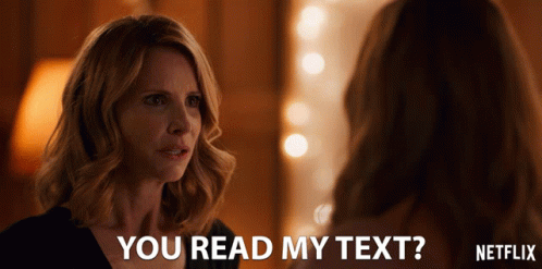 Netflix Ad Woman Asking Another About Her Text