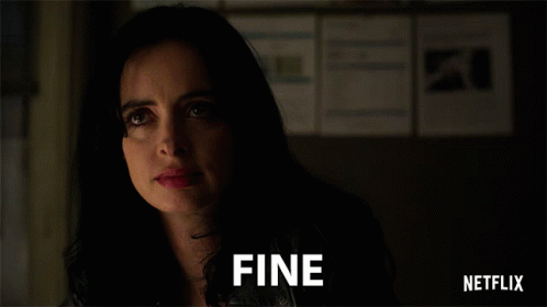 Netflix Ad Woman Saying Fine