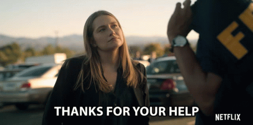 Netflix Ad Woman Talking to Man Saying Thanks for Your Help
