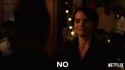Netflix Ad Woman with Devil Horns