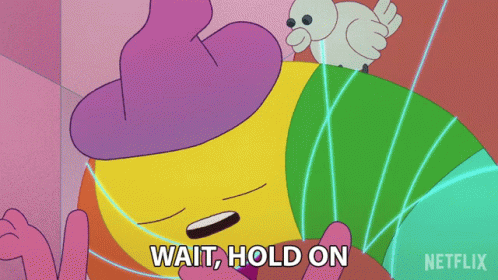 Netflix Cartoon Character Saying Wait Hold On