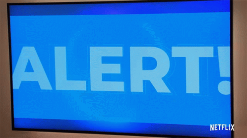 Netflix Screen Blue Alert Sign