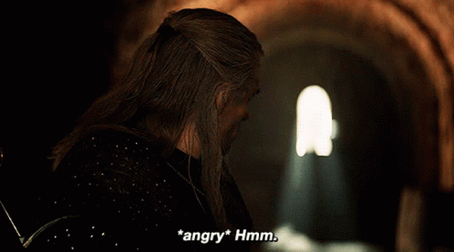 Netflix The Witcher Geralt Angry Looking Back GIF