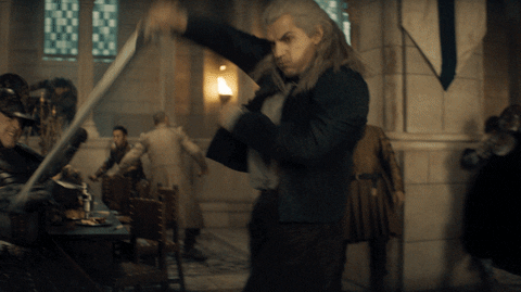 Netflix The Witcher Geralt Of Rivia Intense Fight Scene GIF