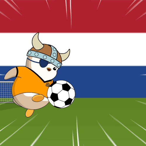 Netherlands Penguin Kick Hard The Football GIF