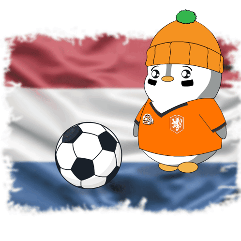 Netherlands Penguin Kick The Football GIF