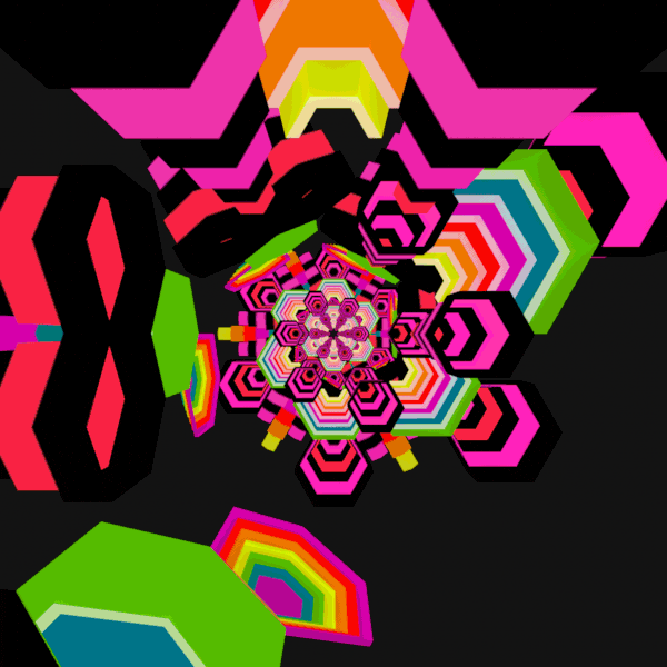 Never Ending Psychedelic Hexeosis Trippy Spiral GIF