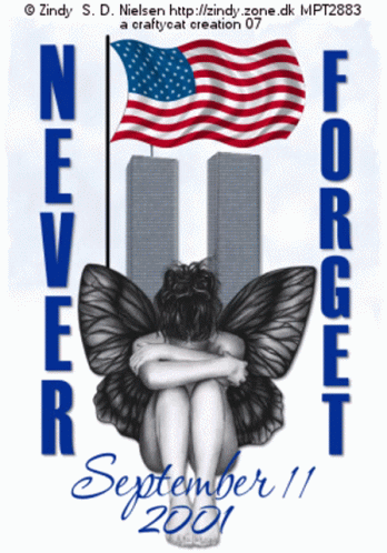 Never Forget September 11 2001 Poster Butterfly
