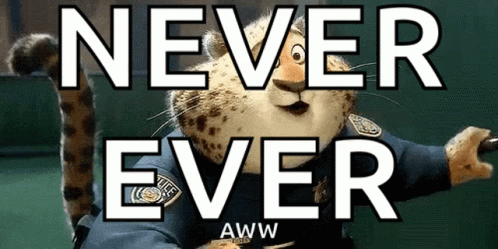 Zootopia Clawhauser Never Ever GIF