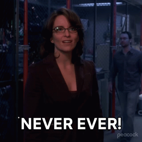 Tina Fey Never Ever GIF