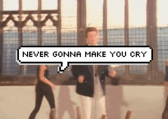 Never Gonna Give You Up Music Video GIF