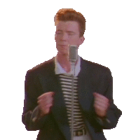 Never Gonna Give You Up Rick Sticker GIF