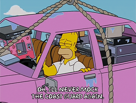 Never Mock The Coast Guard Homer Simpson GIF