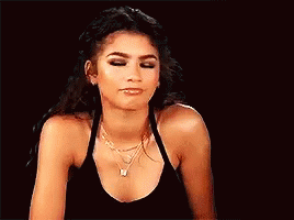 Nevermind Gesture Zendaya In Black GIF