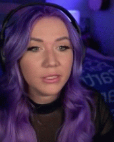 Purple Haired Streamer Nevermind GIF