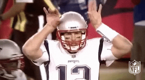 New England Patriots Player With Rabbit Ears Hands GIF