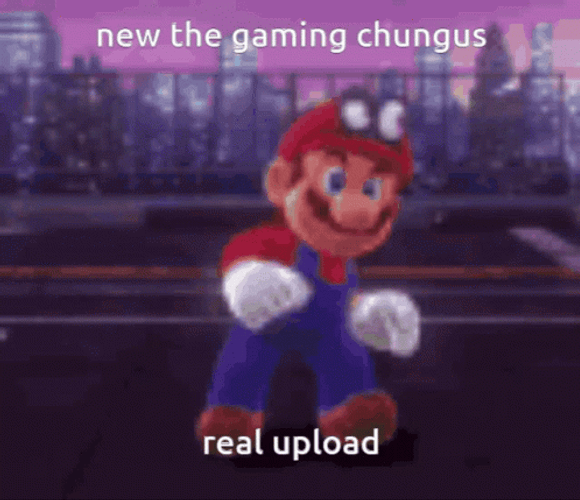 New Gaming Chungus Mario GIF