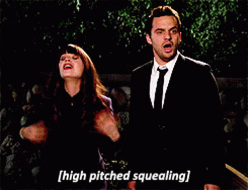 New Girl Cast High Pitched Squealing GIF