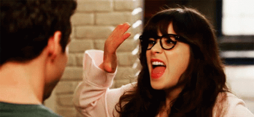 New Girl High Five GIF