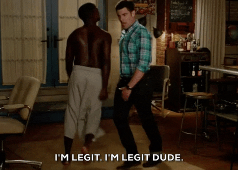 New Girl I'm Fight I'm Legit Dude GIF