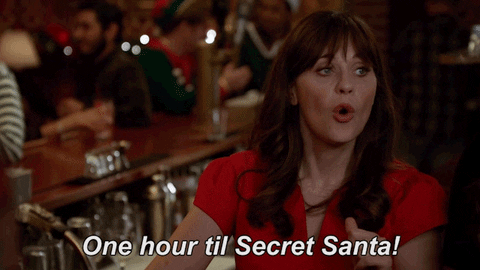 New Girl One Hour Till Secret Santa GIF