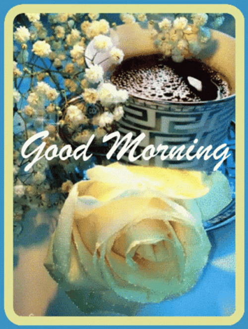New Good Morning Black Hot Coffee GIF