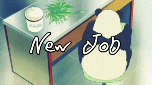 New Job Cute Panda Chair Spinning GIF