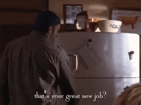 New Job Sarcastic Luke Danes Gilmore Girls GIF