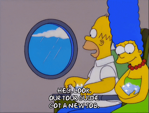 New Job Tour Guide Homer Simpson Oh Look GIF
