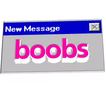 New Message Boobs Sticker
