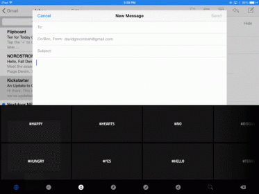 New Message on Tablet