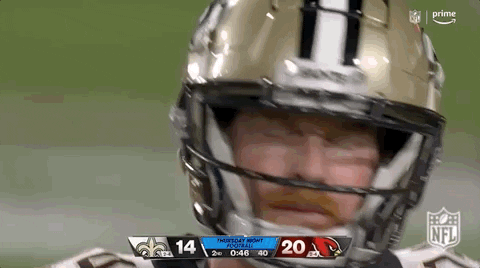 New Orleans Saints Andy Dalton Lowkey Reaction For Scoring Touchdown GIF
