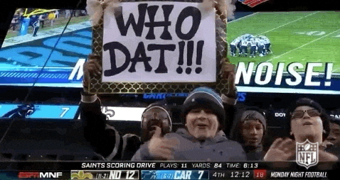 New Orleans Saints Audience Making Noise Excitedly GIF