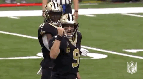 New Orleans Saints Drew Brees Does Power Up Gesture GIF