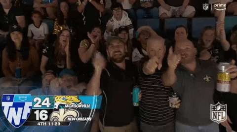 New Orleans Saints Fans Cheer With Enthusiasm GIF