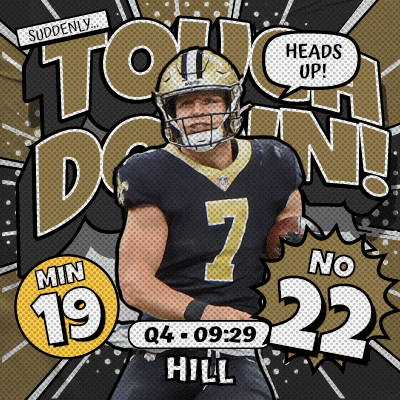 New Orleans Saints Football Player Advertisement