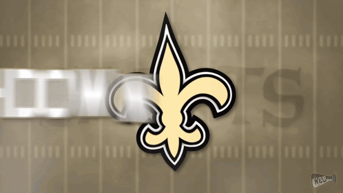 New Orleans Saints Logo On Football Field GIF