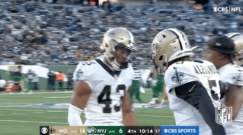 New Orleans Saints Players Do This Awesome Handshake GIF
