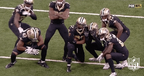 New Orleans Saints Players Posing For Pictorial GIF