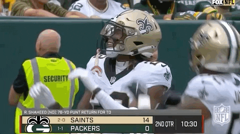 New Orleans Saints Second Quarter Game Goes Well GIF