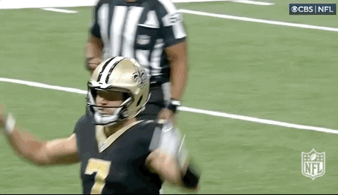 New Orleans Saints Taysom Hill Happily Scored Touchdown GIF