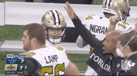 New Orleans Saints Team Congratulating Taysom Hill GIF