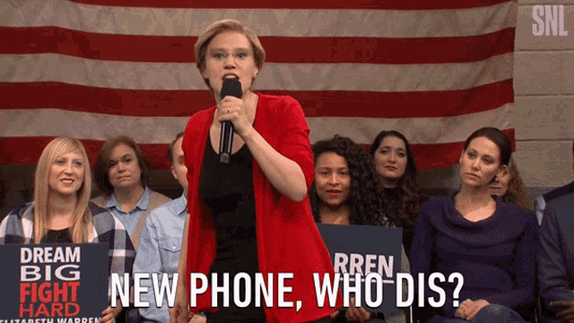 New Phone Who Dis Kate Mckinnon Protest GIF