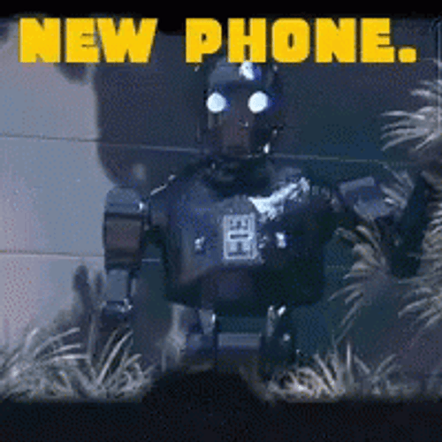 New Phone Who Dis Robot Dialing Phone GIF