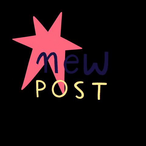 New Post Black And Pink With Star Shape GIF